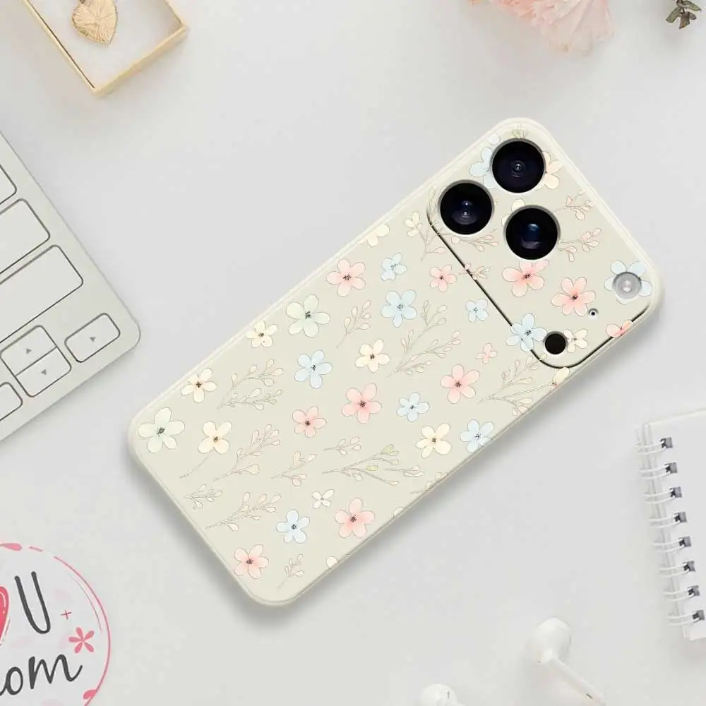

Fresh Floral Pattern Phone Case For iPhone 17 Pro Max 17 Air 16 15 14 13 12 11 Pro Max XS Max 7 8 Plus 16e 16 15 Plus TPU Cover