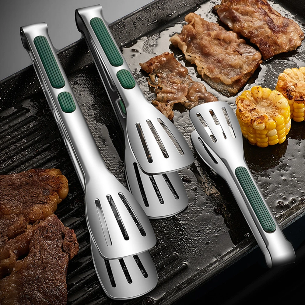 

Stainless Steel Bbq Tongs Multi-Function Outdoor Cooking Clip Heat Resistant Portable Kitchen Accessory Outdoor Supply
