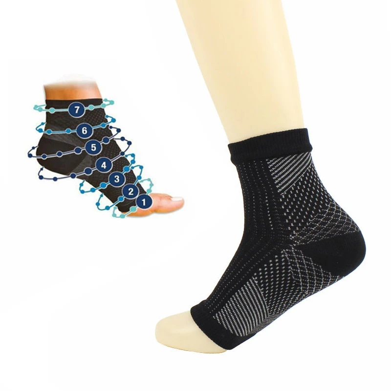 2 Pcs/Pair Sports Ankle Brace Compression Socks Anti Fatigue Foot Sleeve Breathable Net Foot Sleeve Anklet Protective Gear