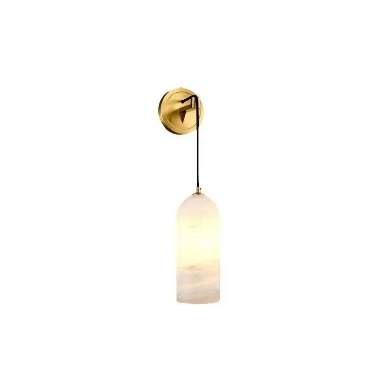 Natural Marble Nordic Spanish Wall Lamp Bedroom Beside Gold Color with Minimalist Long-shaped Corridor Hallway Decor Light