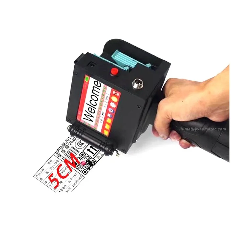 YAOMATEC 5CM 50.8mm industrial inkjet printer valid period production date   logo QR code handheld 