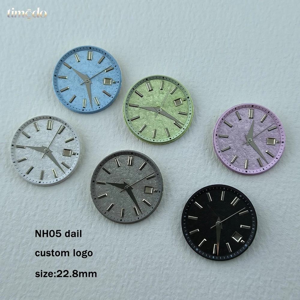 22.8mm NH05 dial date window women's leisurel dial custom logo suitable for GS NH05 movement watch accessories