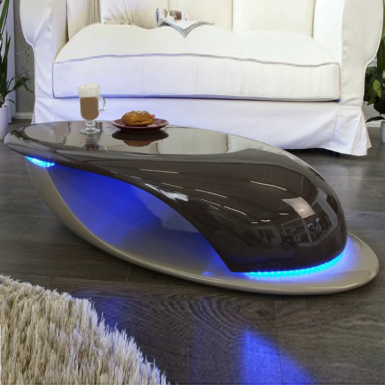 Luxury fiberglass modern coffee table tea oval small desk hotel office living room shop salon other furniture