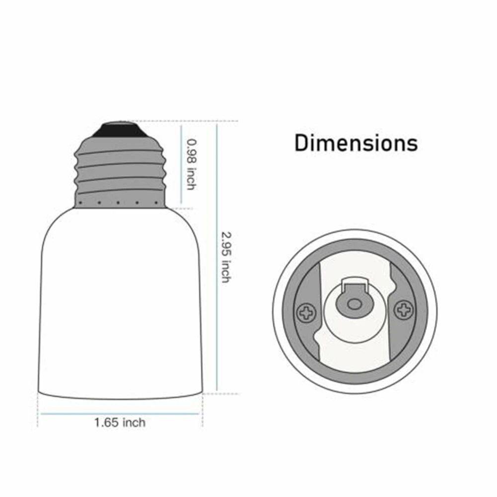 Gniazdo światła podstawka Adapter lampy E26/E27 do E39/E40 oprawka do lampy żarówka 3-pak materiał aluminiowy