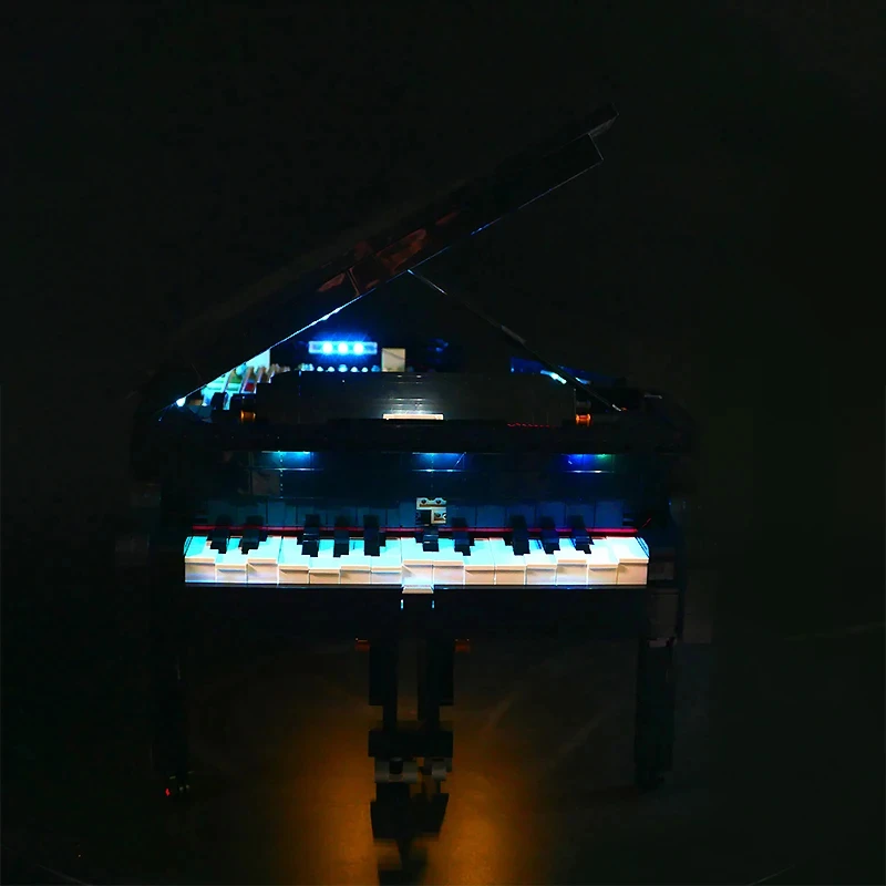 طقم إضاءة LED RC DIY لسيارة Grand Piano LEGO 21323 (إضاءة LED فقط، بدون نموذج كتل)