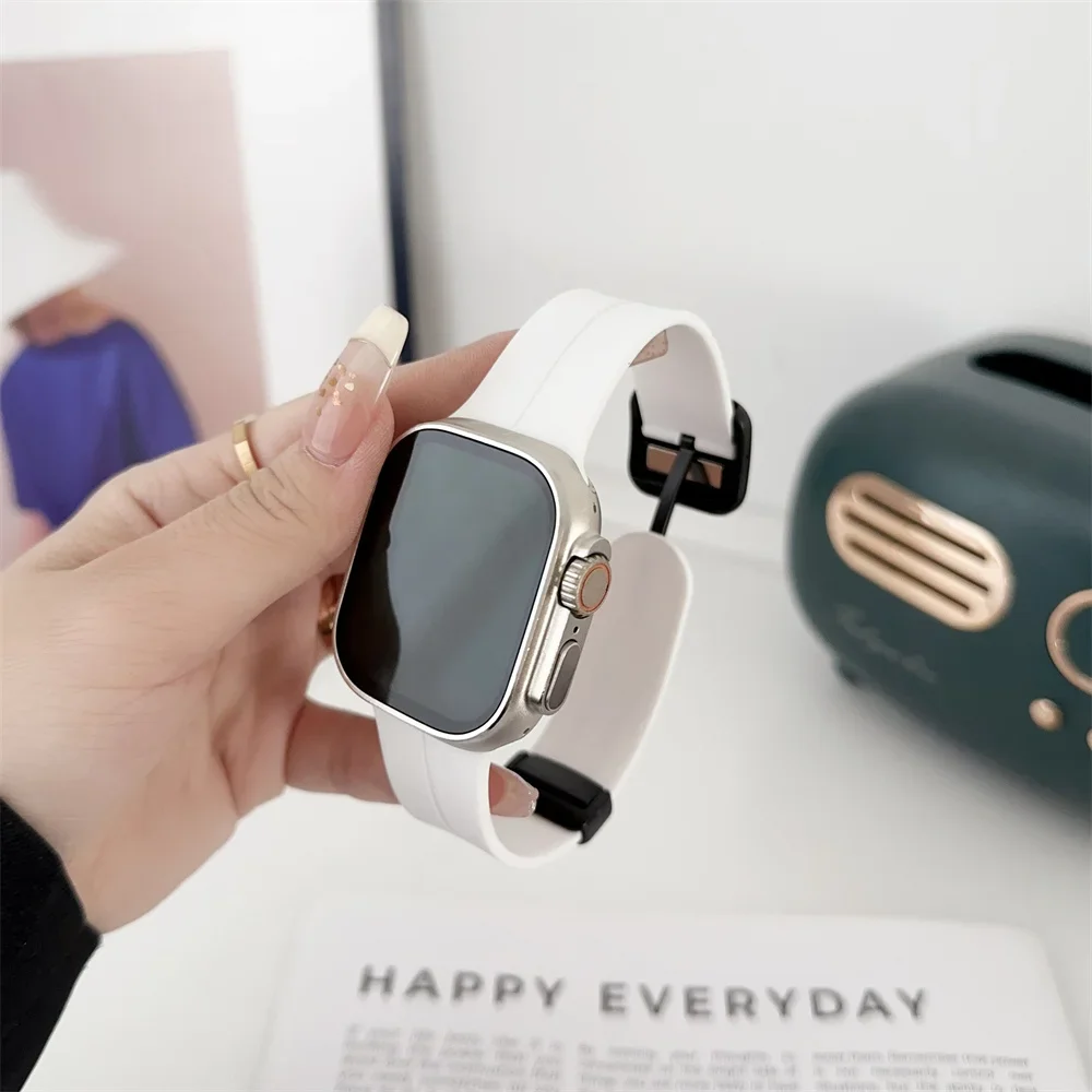 Apple Watch用ソフトシリコンバンド,ストラップ,スポーツブレスレット,iwatchシリーズ9,8,7,6,5,4,10,46,40,41mm 42mm, 44mm, 45mm, 49mm