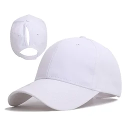 Gorra de béisbol con cola de caballo para mujer, gorro de malla con cierre trasero, estilo HIp Hop, informal, ajustable, para exteriores, 2021