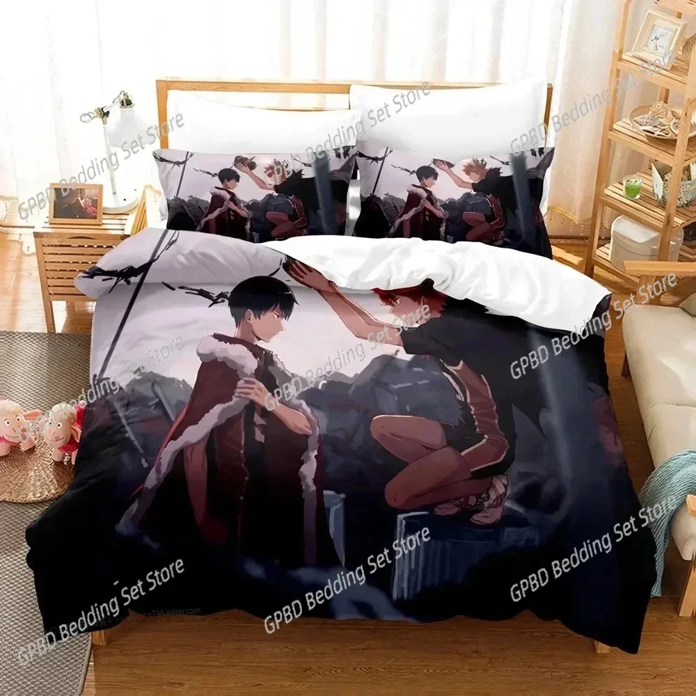 

Haikyu Anime 3D NEW Duvet Cover Pillowcase Bedding Set Adult Boy Girl Bedroom Decoration Children Single Double Large