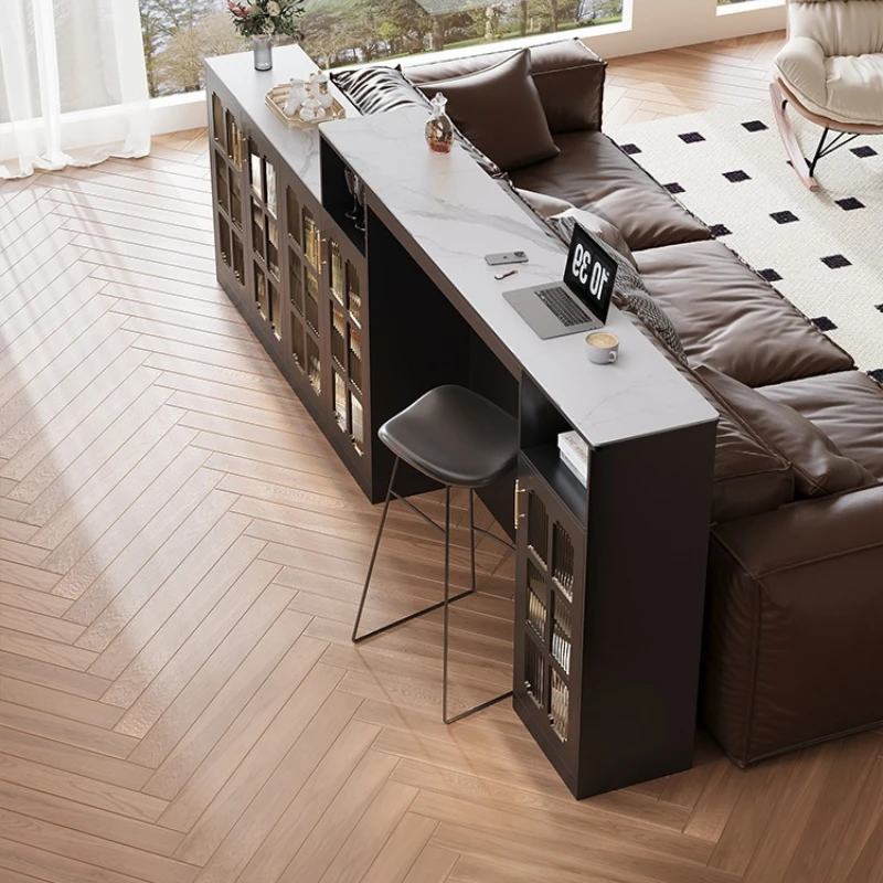 

Living room sofa back mountain cabinet long locker integrated