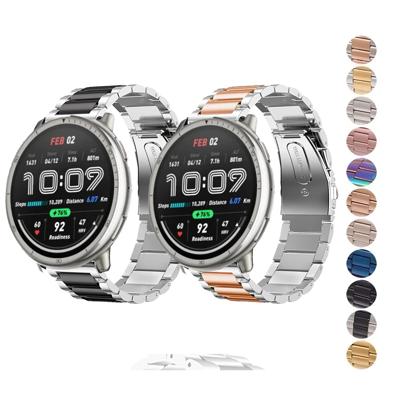 Ремешок из нержавеющей стали 20 мм для Huami Amazfit Active 2