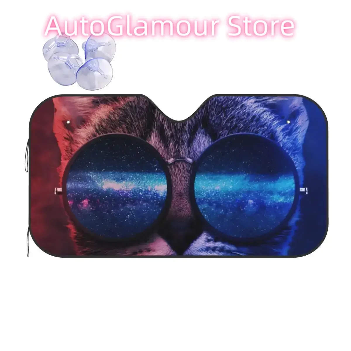 

Загадочный кот, полиэстер, солнцезащитный козырек, ветровое стекло 70x130 см, фольга для животных, солнцезащитный козырек, защита от солнца