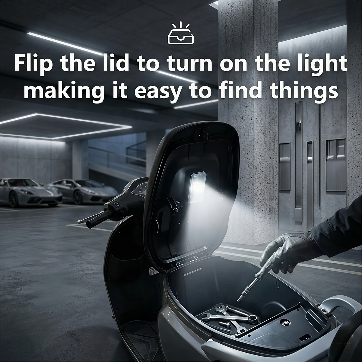 Automatic Sensor High Brightness LED Light Universal Motorcycle Trunk Car Armrest Box Fishing Tackle Storage Illumination Lamp