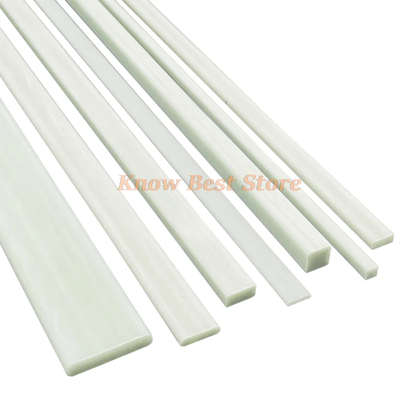 Length 500mm White Fiberglass Square/Flat/Fixed Bar Width 2-30mm Glass Reinforced Plastic Bar Bracing Strip