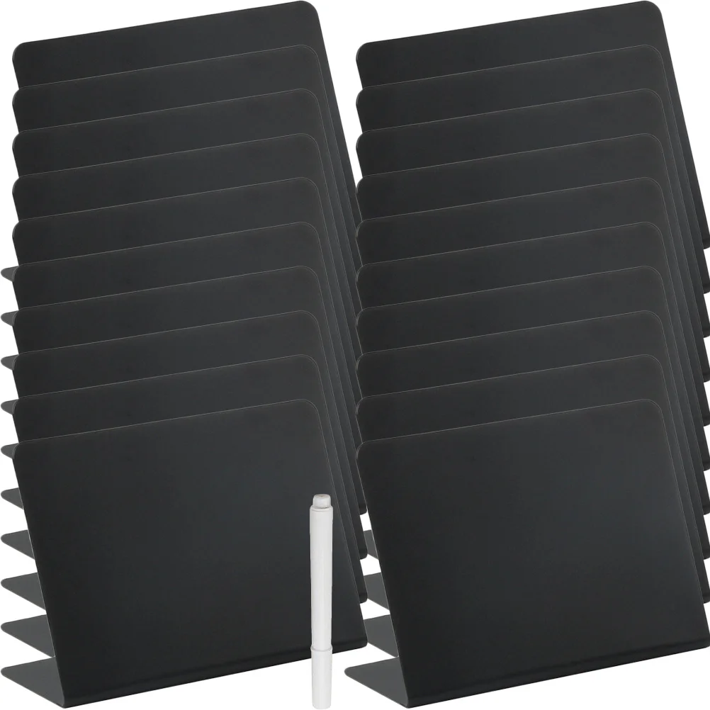 

1 комплект, мини-доски, L-образная стабильная стоячая доска для заметок для настольных советов, ценники для магазина, кухонные категории