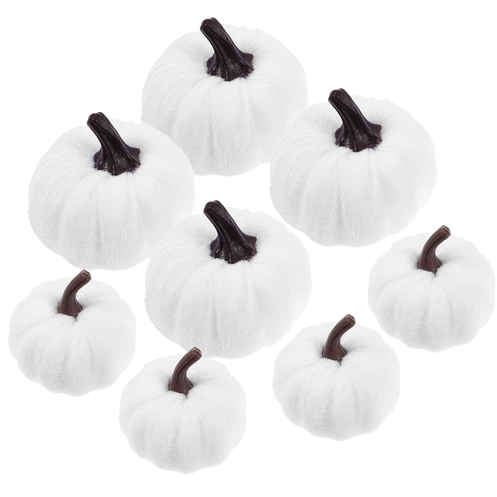 8 pezzi di simulazione decorazione di zucca zucche di Halloween mini decorazioni simulate decorative in schiuma artificiale finta avvolta