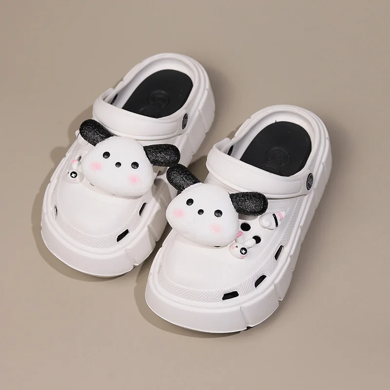 

Модные сандалии с подвесками, новинка 2023 года, уличные женские тапочки, летние сандалии высокого качества на толстой подошве для девочек