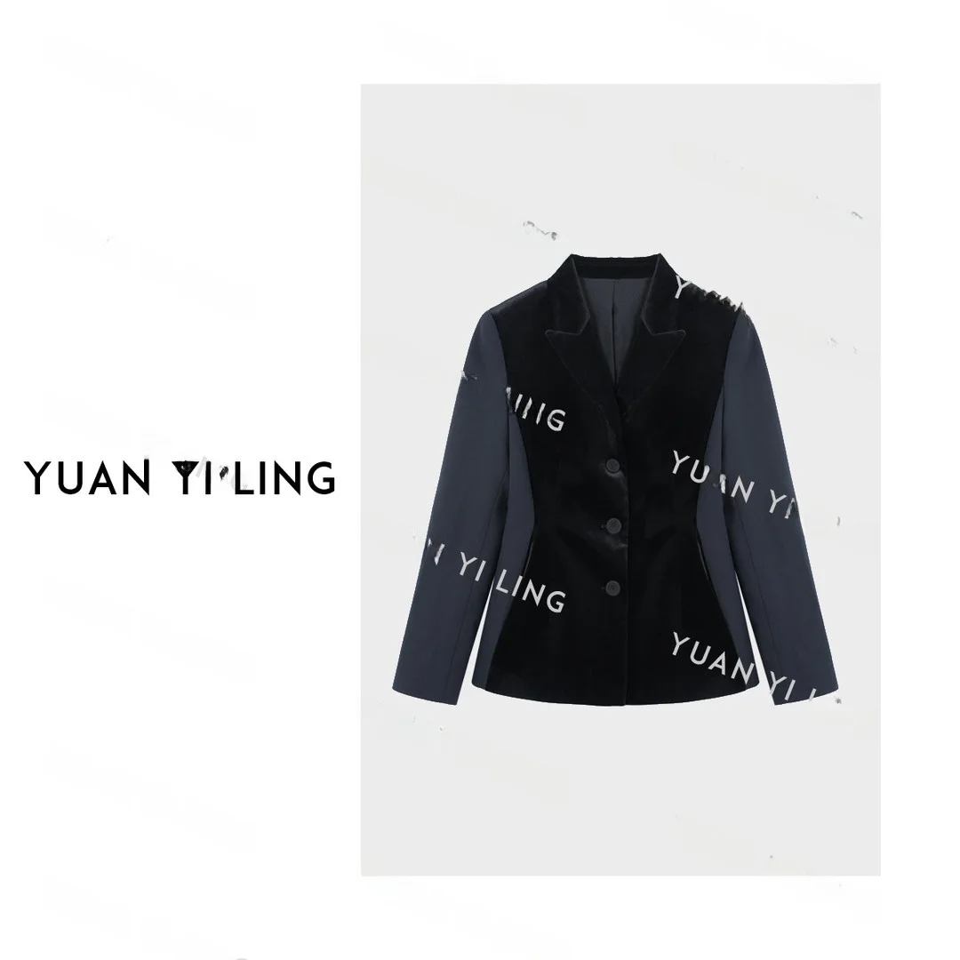 

Женский топ Ele Bla Australian Velvet Jaet YUAN LING London, роскошный дизайн, весна 2026