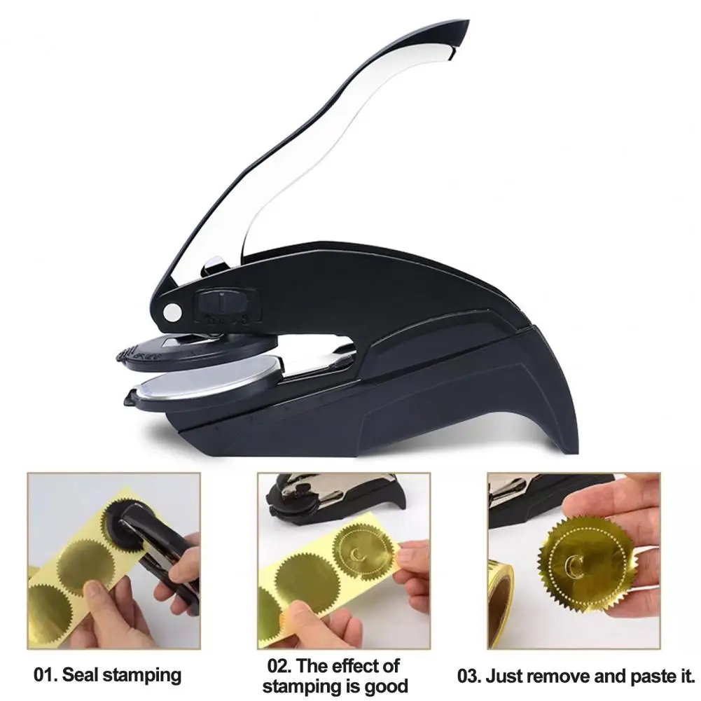 Custom Embossing Machine Personalized Book Embosser Stamp for Business Cards Paper Notebooks Print Library Seal for Text