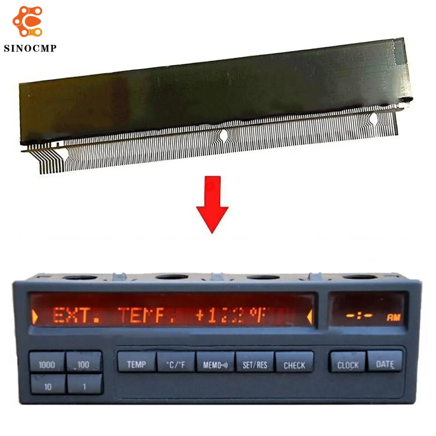 62136913865 11-Button Computer OBC LCD Display 62138357666 For BMW E36 E31 3 8 Series M3 OBC 318 325 323 328 840 850 Accessories