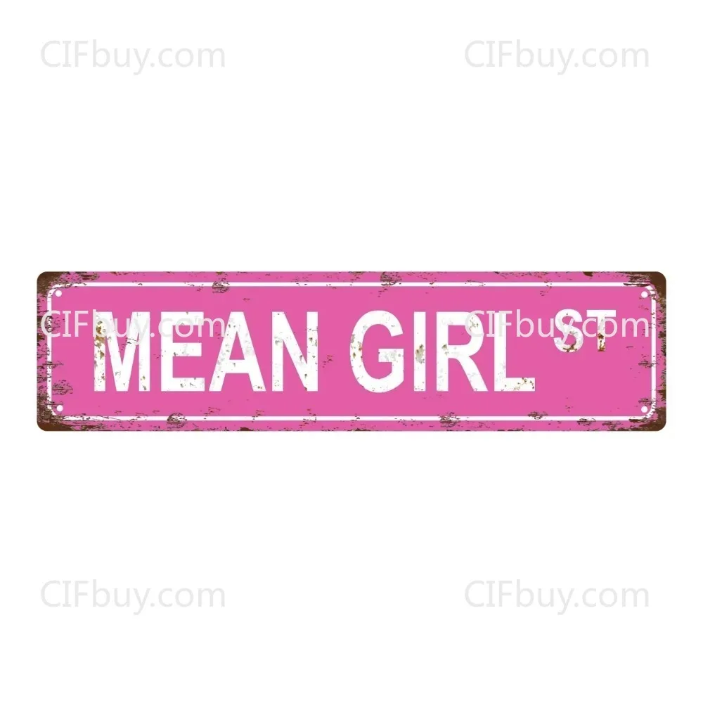 Customizable Retro Pink Vintage Metal Wall Plaque, Personalized Wall Art Ornament for Bedroom & Living Room Decor