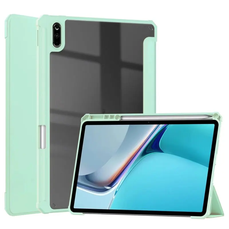 

Smart Case For Huawei Matepad 11 2021 Cases Transparent Acrylic Protective Leather Magnetic Adsorption Stand Cover Matepad11 pad