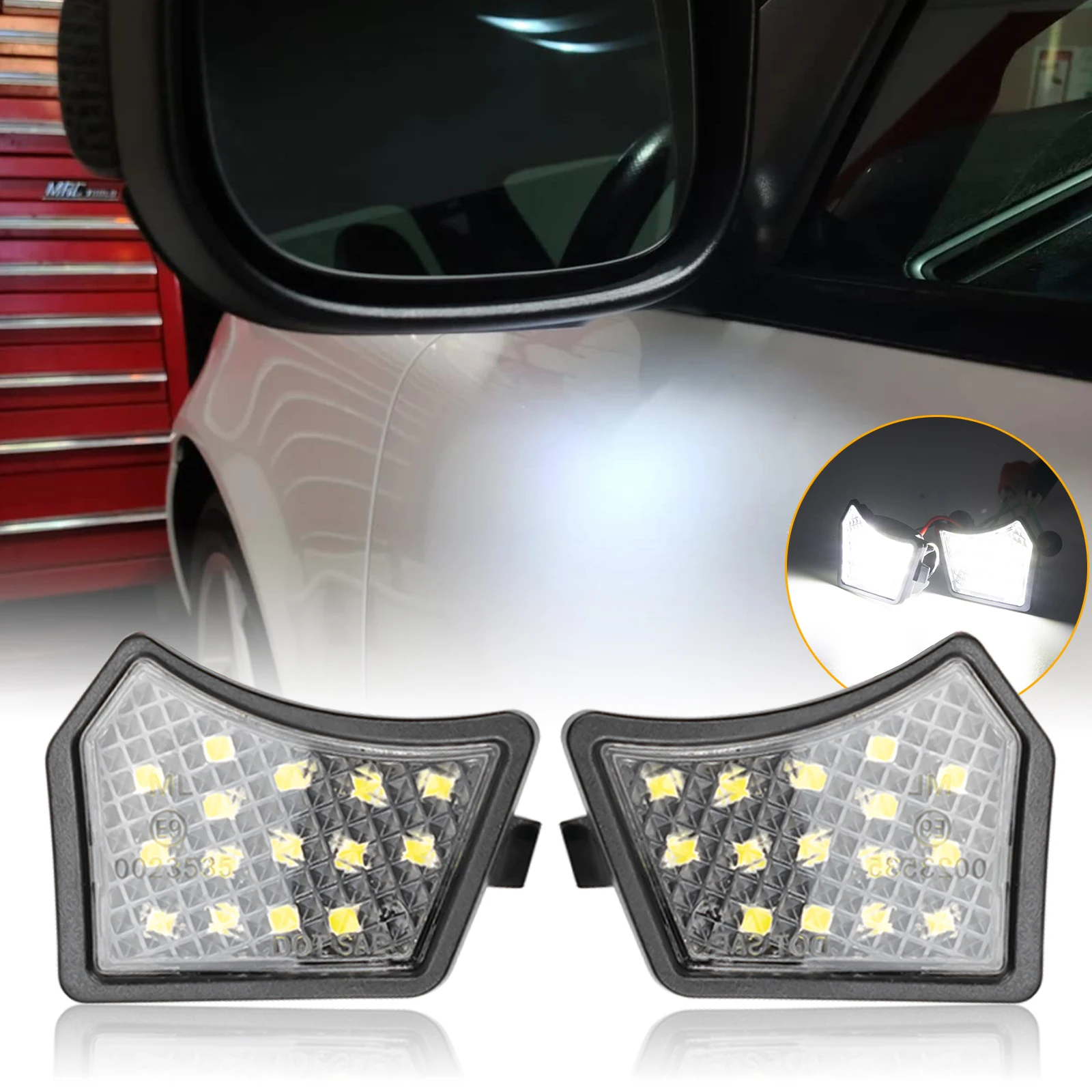 

Puddle Light SMD 6000K White Canbus Wing Mirror Lamp for Vol-vo C30 C70 XC70 XC90 V40 V50 V60 V70 S40 S60 S80 Jaguar XJ XF XK XE