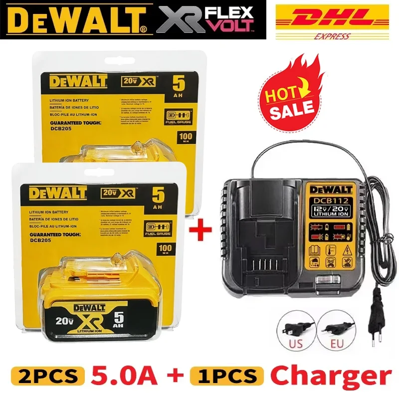 

DeWalt Battery 20V 6000MAh 18650 Lithium Battery power Tools DCB184 DCB200 rechargeable electric tool set 20v 6000mah