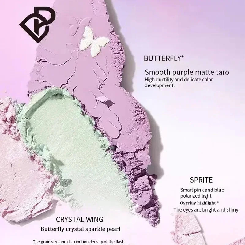 パーフェクトダイアリーアイシャドウパレットマットシマー12色蝶妖精パープルパレットピンクフォックスレッドブラウンパレットメイクアップ