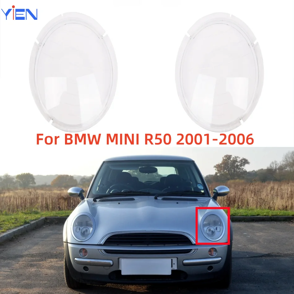 

For BMW MINI R50 2001 to 2006 Accessories Vehicles Headlights Lights Glass Transparent Anti-UV And Anti-Aging