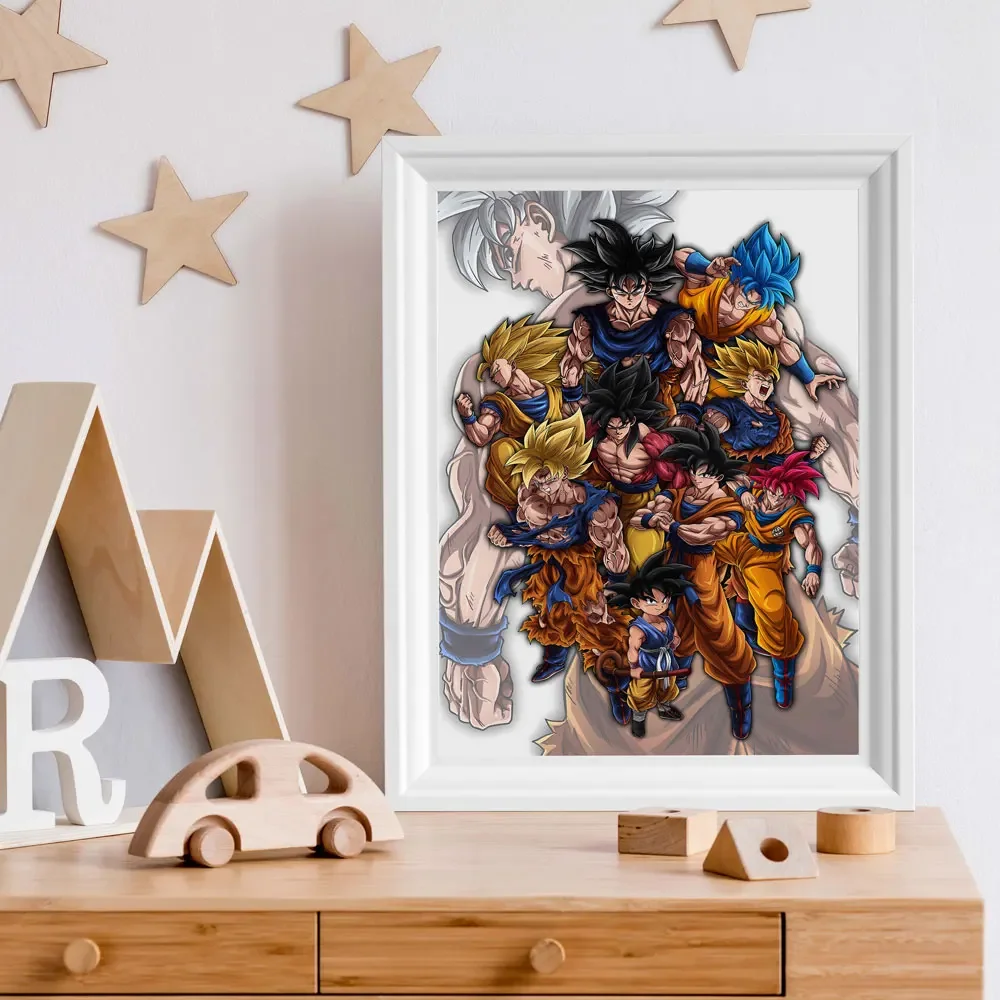 

Anime Dragon Ball Goku Chaoz Vegeta Posters and Prints Hanging Kids Gifts Wall Decor Kids Bedroom Decor Modular Painting