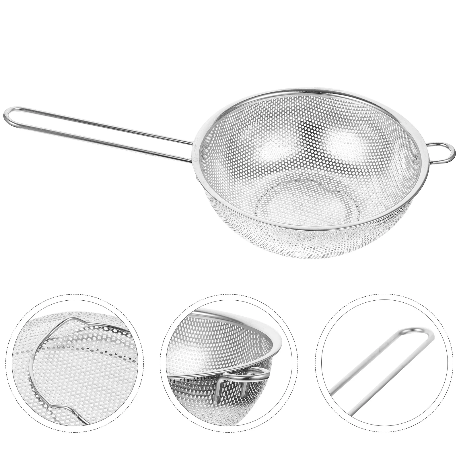 

Colander Basket Fruit Vegetable Steamer Stainless Steel Wash Metallic Line Rice Strainer
