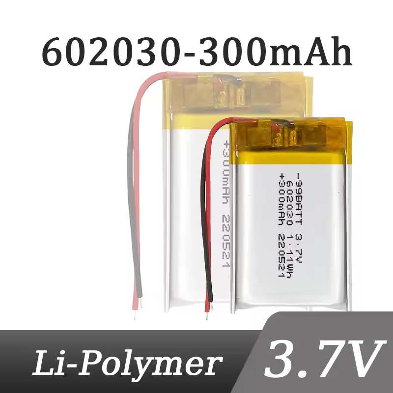 פולימר ליתיום סוללת ליתיום פולימר 300mah חבילה אלחוטית בלוטה 3.7v ph2.0 2p
