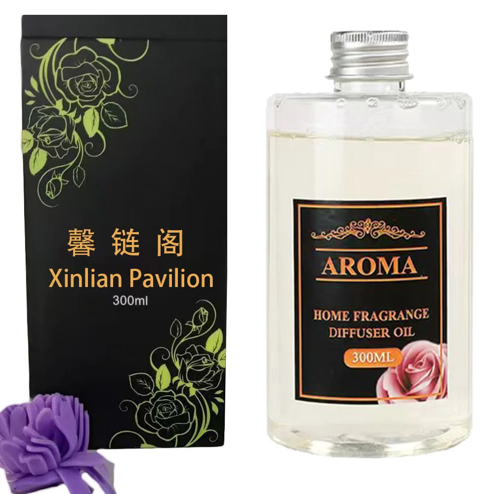 Conjunto difusor de fragrância com lavanda chá branco pêssego osmanthus perfume doméstico banheiro decoração de casa 300ml