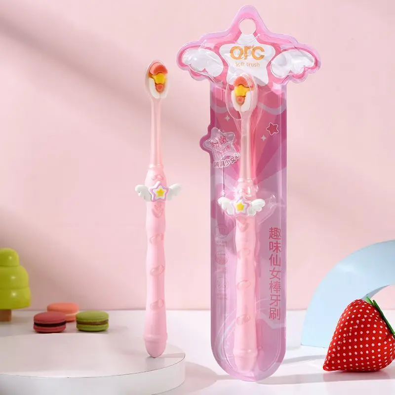 Kawaii Cute Sailor Moon Magic Wand Soft Bristle Toothbrush Anime Cartoon High Beauty Toothbrush for Girls Students Gifts