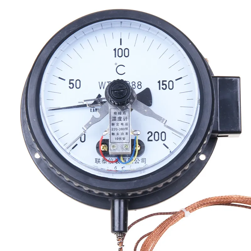 Electric Contact Pressure Thermometer WTQ-288 Industrial Boiler Thermometer, Pointer Thermometer M33 * 2