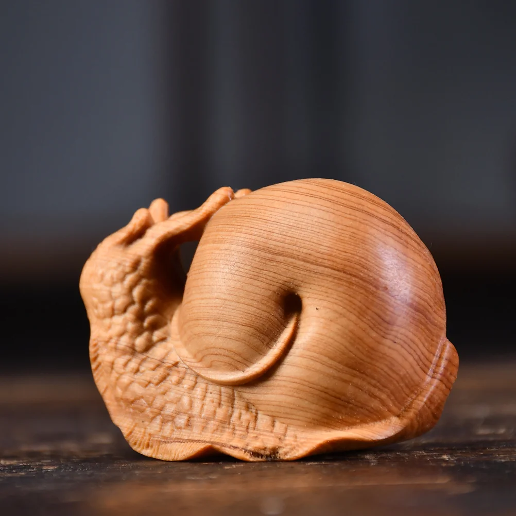 خشبية الحلزون تمثال تشغيل الحلزون تمثال الحيوان الديكور اليد منحوتة الخشب منحوتة حديقة تمثال جميل ديكور المنزل للمكتب