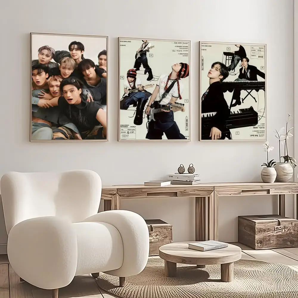 Kpop A-ATEEZ Hongjoong San Poster Modern Wall Art for Bedroom Living Room Cafe Bar Aesthetic Home Decor Gift - view 4