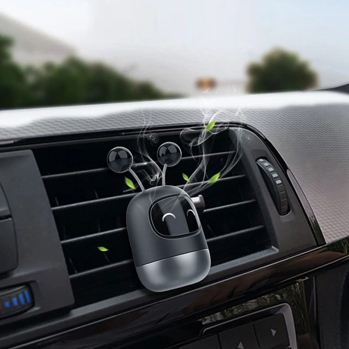 

Robot Shape Creative Air Vent Perfume Clip Car Aroma Holder Stress Relief Fragrance Balm Holder Essential Oil Diffuser Car Scent