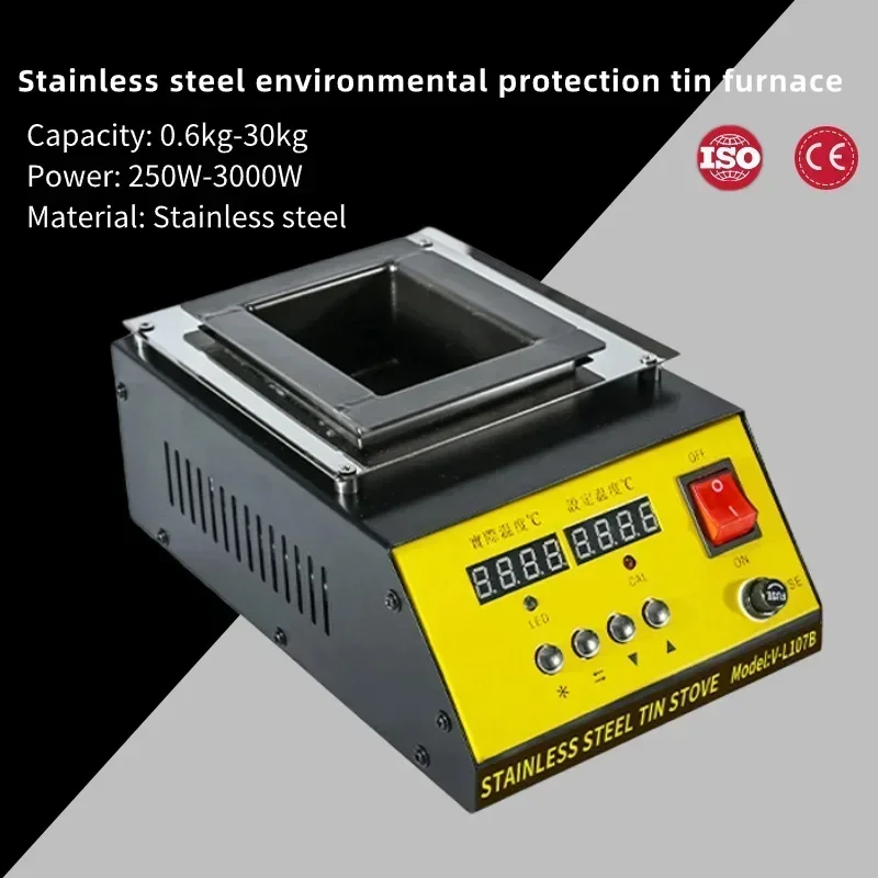 Tin Melting Pot Forno de Solda Termorregulação Desoldering Banho 110v 220v 30400 Graus Ajustável