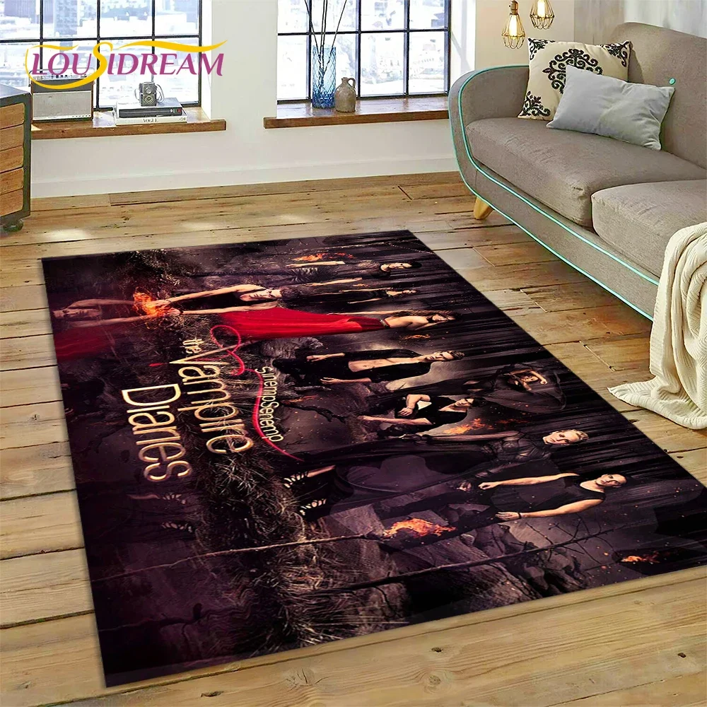 The Vampire Diaries Damon Salvatore Carpet Rug for Bedroom Living Room Home Sofa Decoration,Children Game Large Decor Floor Mat