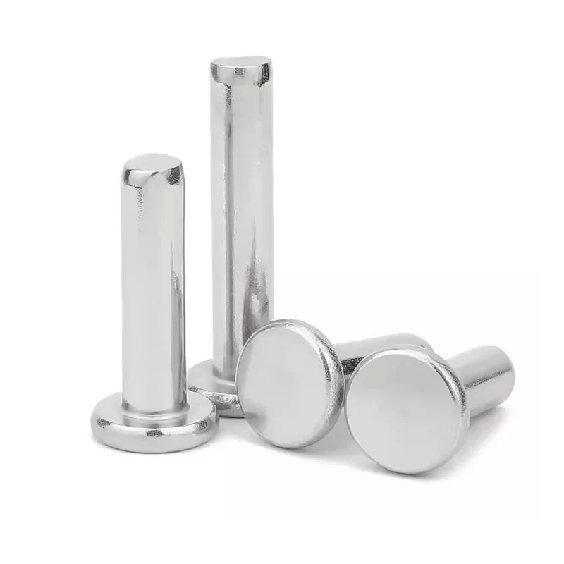 

M2-M4 304 Stainless Steel Flat Head Solid Rivets / Countersunk Flush Rivet - Hand Hammer Knock Down Rivet 3-60mm Length