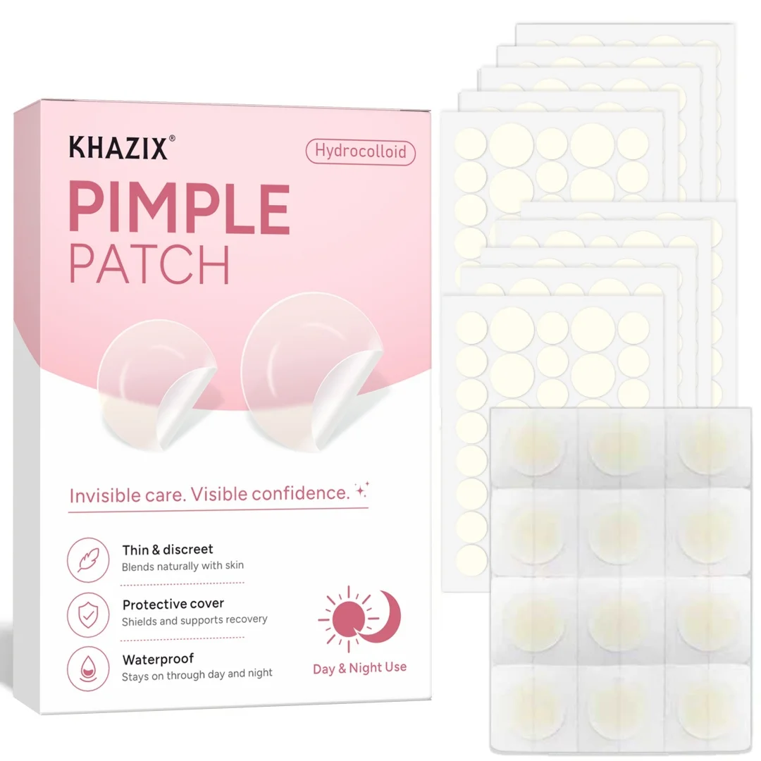 372Pcs Gentle Hydrocolloid Facial Patches, Yellow & Clear Shades, Invisible Skin Care Stickers, Waterproof, Day & Night Use