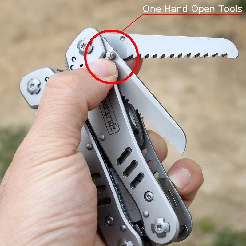 Imagem -02 - Faca de Mini Alicate Multitool Dobrável Edc Ferramentas Multifuncionais Camping ao ar Livre 440c Aço Inoxidável Splitman-g301