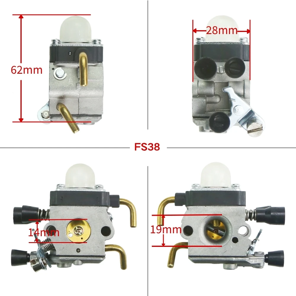 Carburetor For STIHL FS55 FS55R FS38 FS45 FS46 KM55 HL45 FS45L FS45C FS46C FS55C FS55RC Carburetor String Trimmer Weed Eater