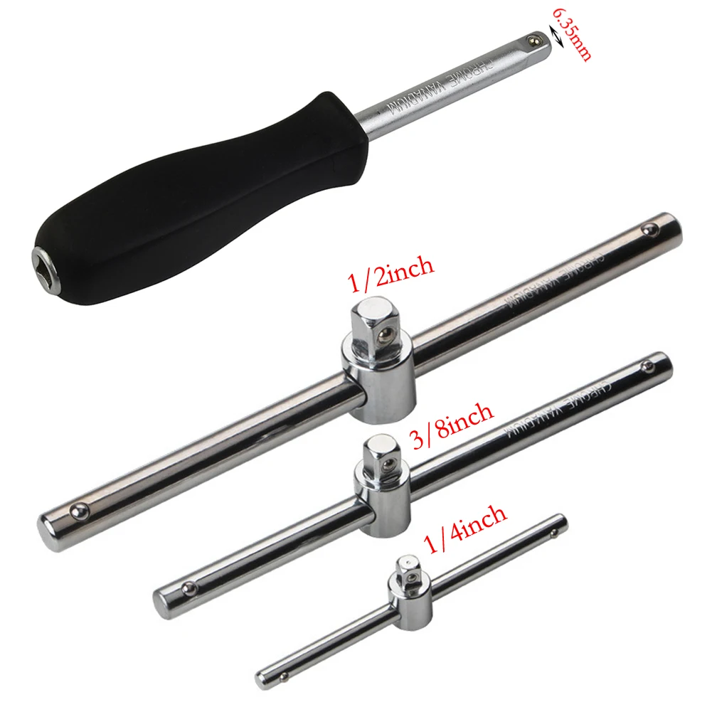 

1/4 3/8 1/2 Удлинитель скользящего стержня из хром-ванадиевой стали, адаптер торцевого ключа для торцевых ключей, инструменты, простые в использовании
