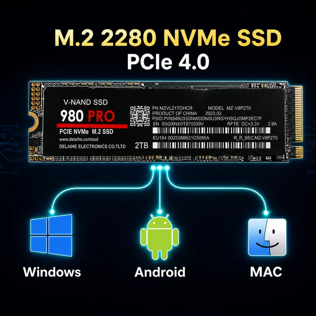 New Original NVME M2 2280 SSD NGFF Internal Hard Disk 500GB 1TB 2TB High Speed Solid State Drive for Desktop & Gaming Laptop 4