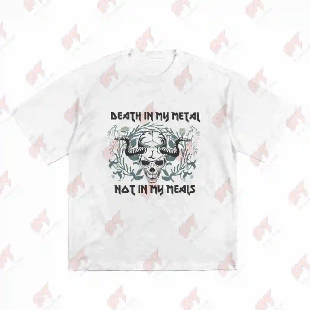 Vegan Death Metal Vegetarian Heavy Punk Rock Animal Liberation Plant Powered Herbivore Short Sleeve Tee 100% Cotton T-Shirt