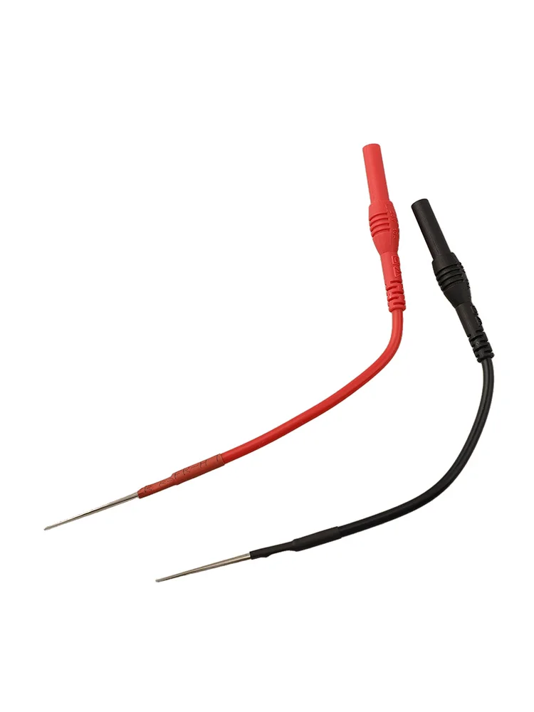 2pcs Silicone Flexible Spoon Back Probe Automotive Post Probe Kit With Circular Connector Pins For 4mm Banana Plug Test Leads