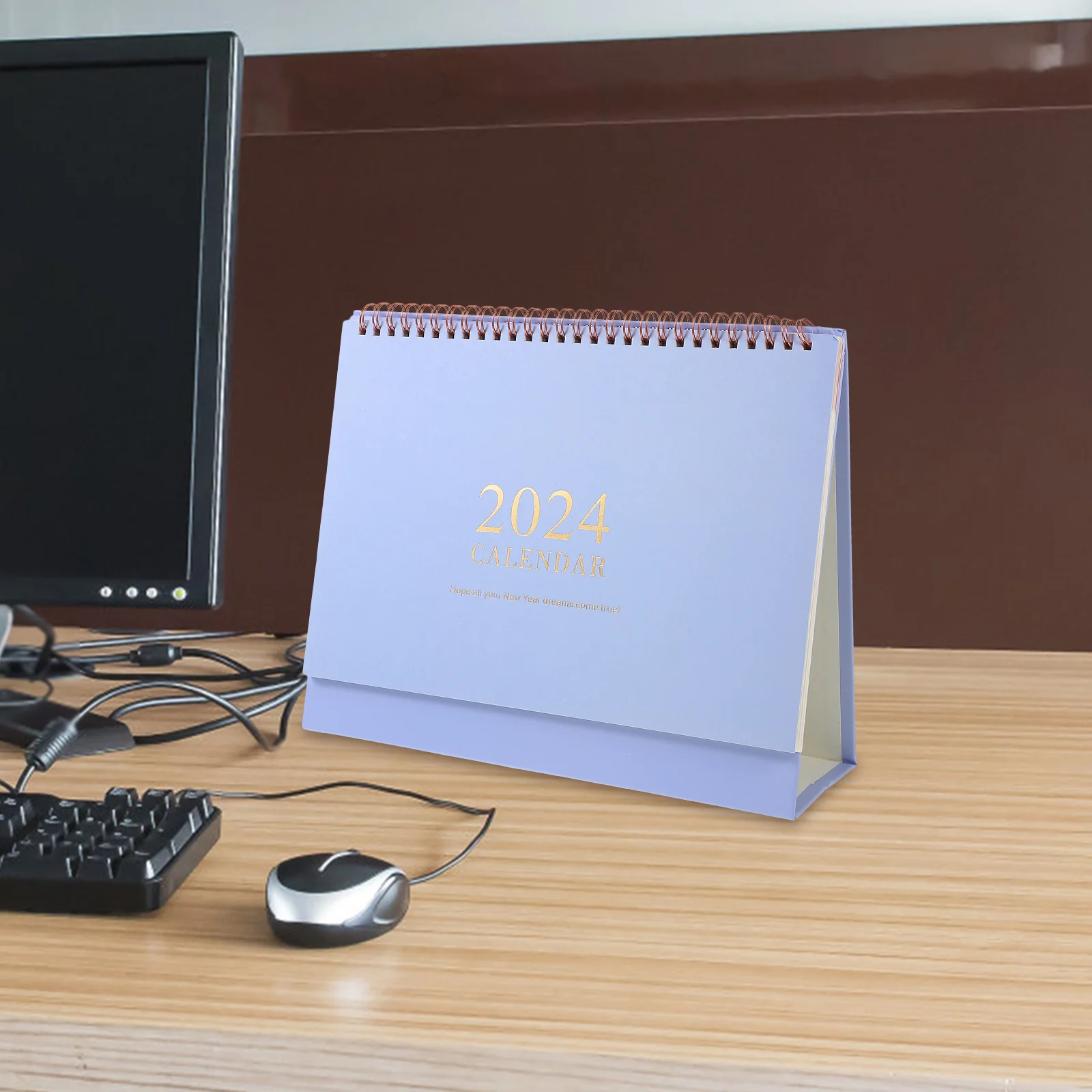 

Desk Calendar Office Home Decorations New Year Standing Flip Desktop Calendar Portable Daily Planning Monthly Desk Pad Calendar