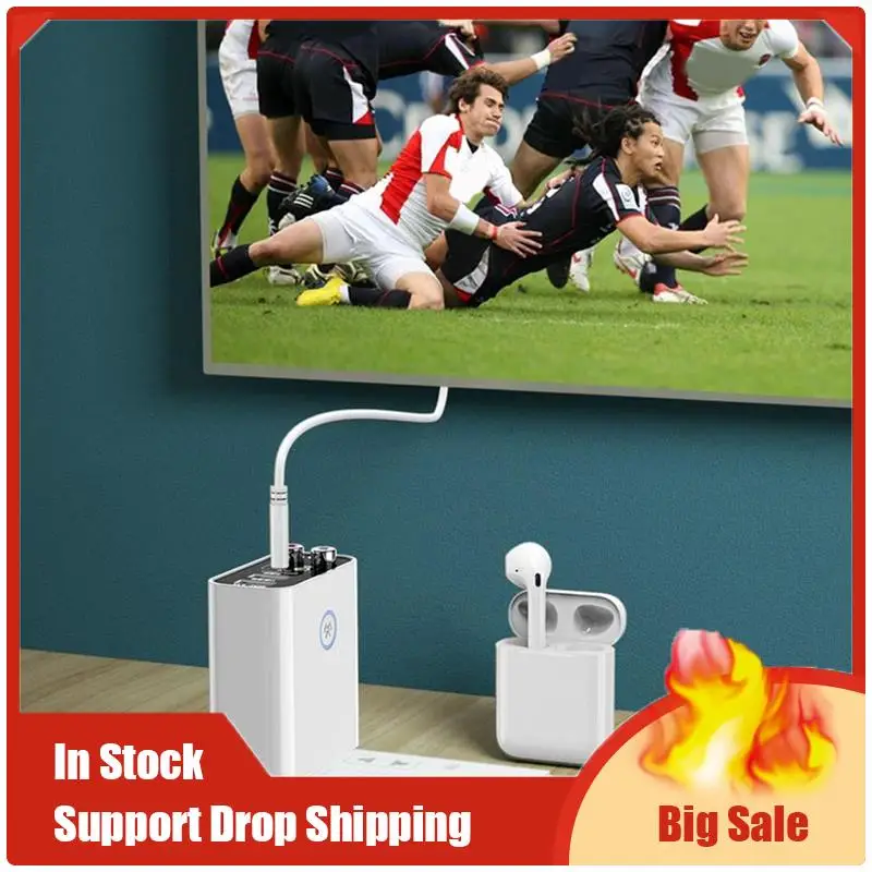 최고 상품 2-In-1 Bluetooth 송신기 수신기 벽 다기능 플라스틱 Bluetooth 오디오 어댑터(원격 미국 플러그 포함)